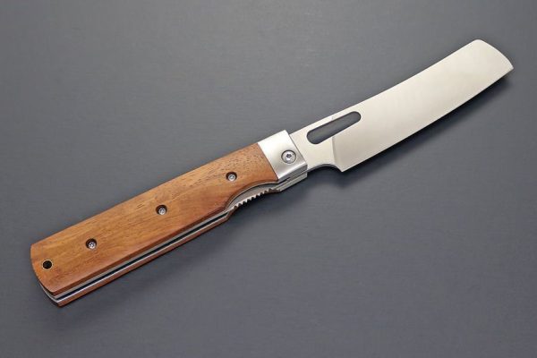 Kanetsube Usuba Linerlock Folding Knife 440 Stainless Rosewood