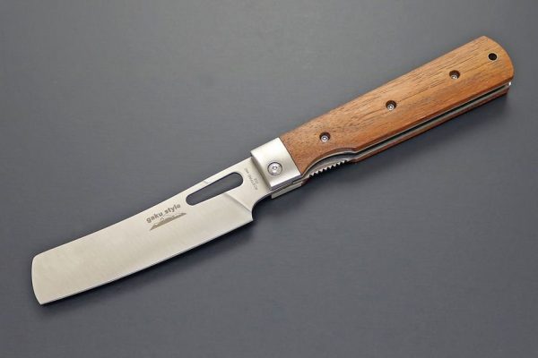 Kanetsube Usuba Linerlock Folding Knife 440 Stainless Rosewood