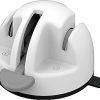 KitchenDAO Mini Knife Sharpener - Dual Wheel White