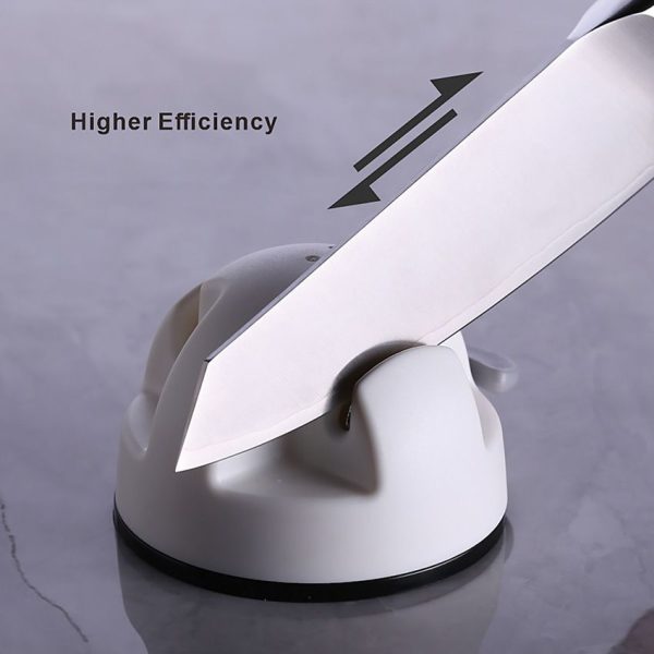 KitchenDAO Mini Knife Sharpener - Dual Wheel White