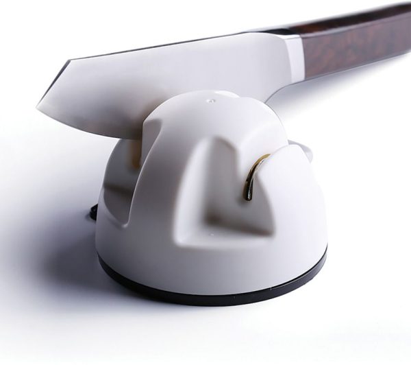 KitchenDAO Mini Knife Sharpener - Dual Wheel White