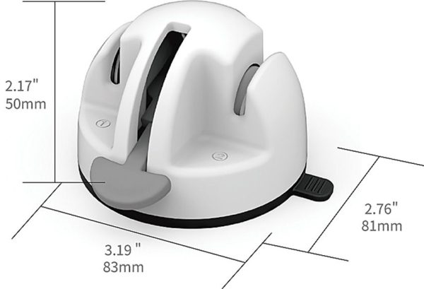 KitchenDAO Mini Knife Sharpener - Dual Wheel White