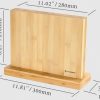 KitchenDAO Magnetic Knife Block Wood - Bamboo 11.8in
