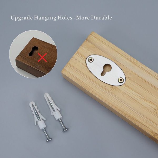 KitchenDAO Bamboo Magnetic Knife Rack - 17in