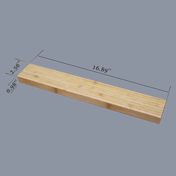 KitchenDAO Bamboo Magnetic Knife Rack - 17in