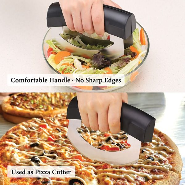 KitchenDAO Dual Blade Mezzaluna Chopper - 5.5in