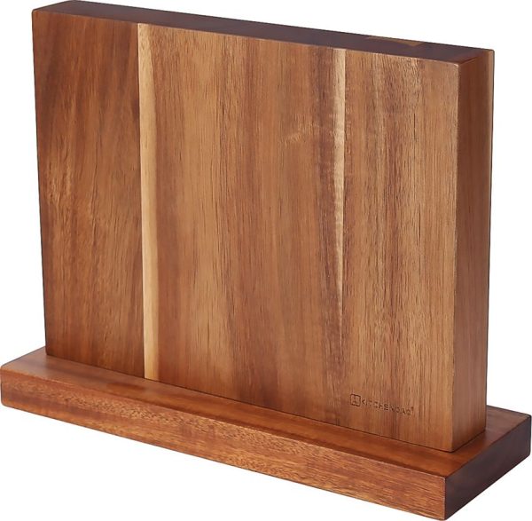 KitchenDAO Magnetic Knife Block Wood - Acacia 11.8in