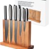 KitchenDAO Magnetic Knife Block Wood - Acacia 11.8in