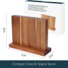 KitchenDAO Magnetic Knife Block Wood - Acacia 11.8in