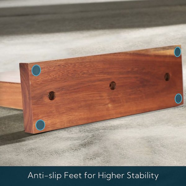 KitchenDAO Magnetic Knife Block Wood - Acacia 11.8in