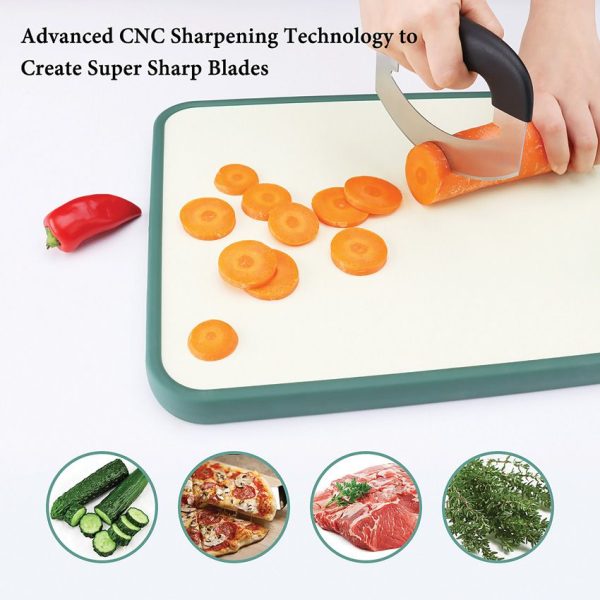 KitchenDAO Mezzaluna Chopper - 6.1in Stainless