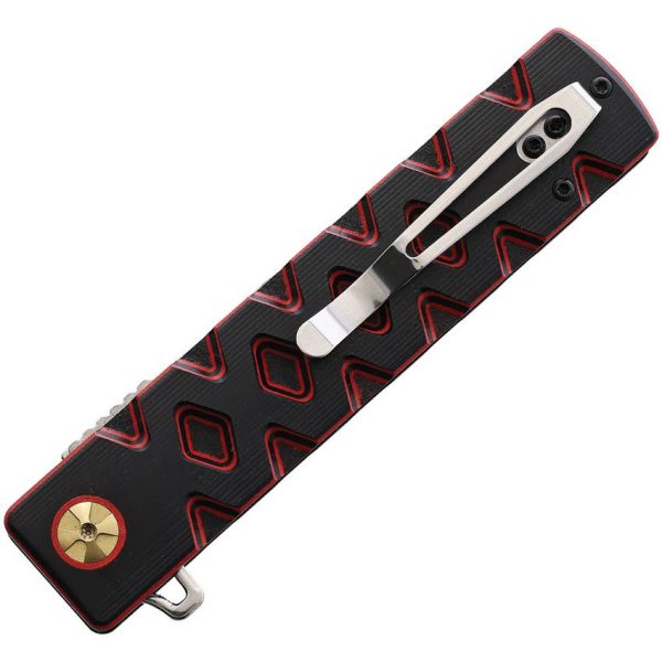 Kensei Linerlock Folding Knife - Black/Red G10
