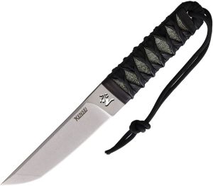 Kensei Japanese Tanto Fixed Blade - Leather Handle