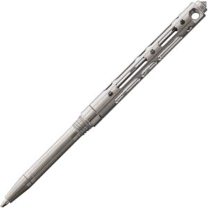 KETM005.jpg Ketuo Compact Hollow Out Pen Silver Titanium