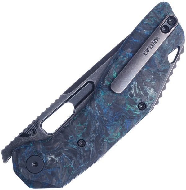 Ketuo Yakuza CF GRN SW Folding Knife Carbon Fiber Green