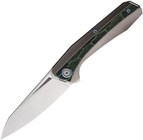 Ketuo Telson Framelock Titanium Green G10