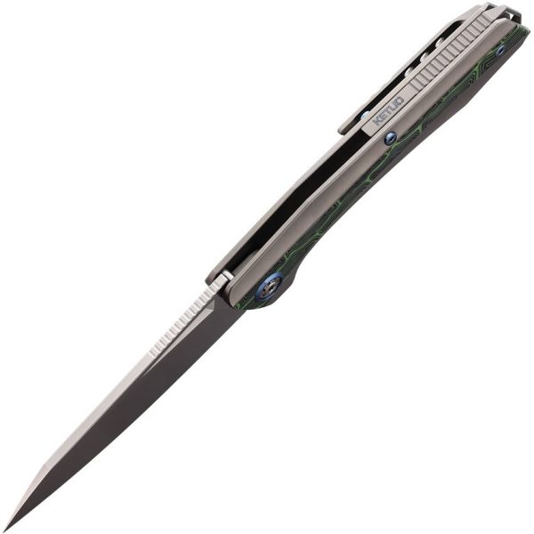 Ketuo Telson Framelock Titanium Green G10