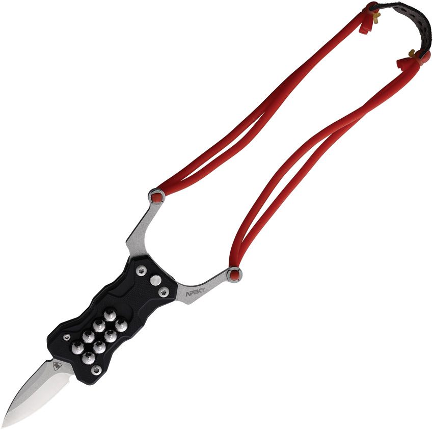 Ketuo Sling Shot Knife Black 1.75" 8Cr13MoV w/ Pouch