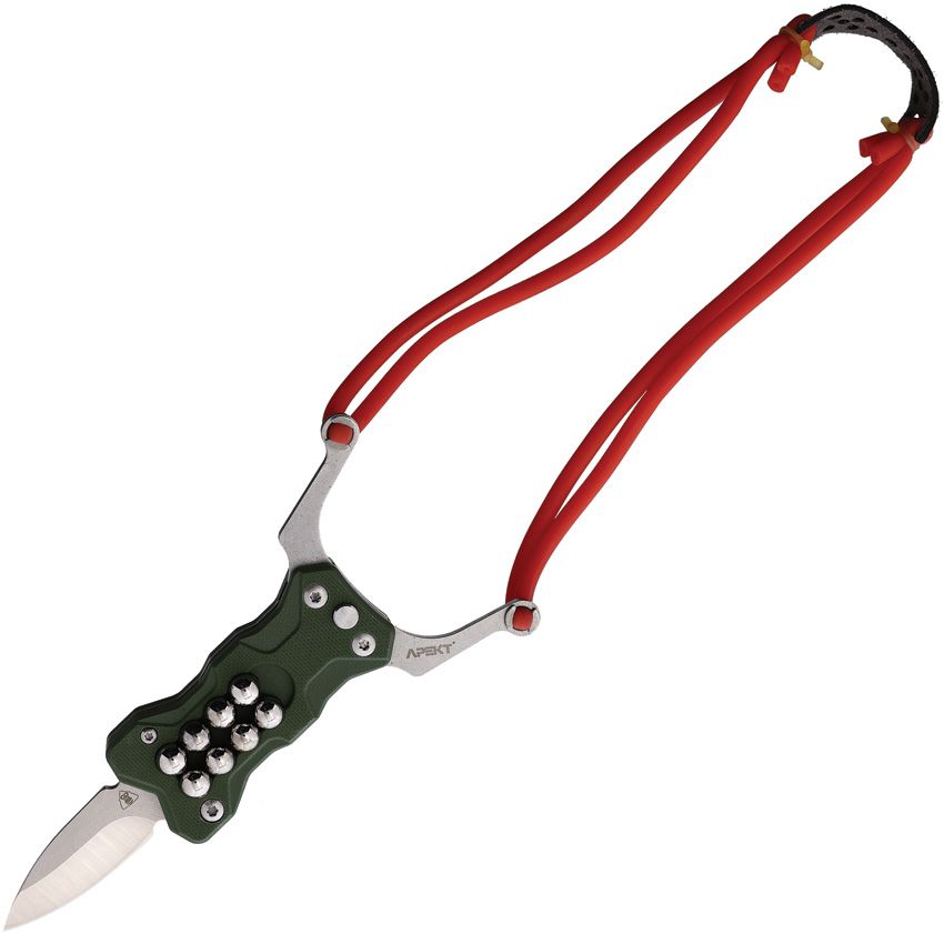 Ketuo Sling Shot Knife Green 1.75" Blade w/ Pouch