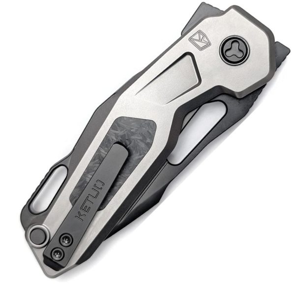 Ketuo Mini Griffin Button Linerlock Folding Knife M390 Titanium