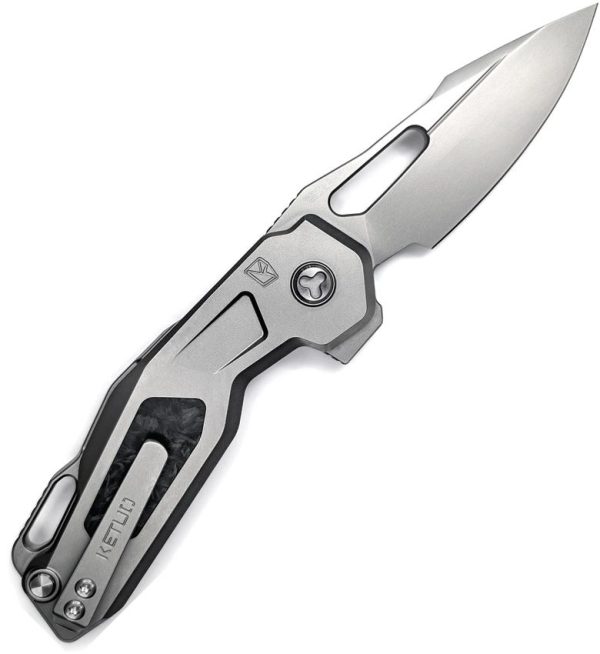 Ketuo Mini Griffin Button Linerlock Folding Knife M390 Titanium