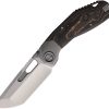 Ketuo Yakuza Framelock M390 Stonewash Folding Knife Gray Titanium