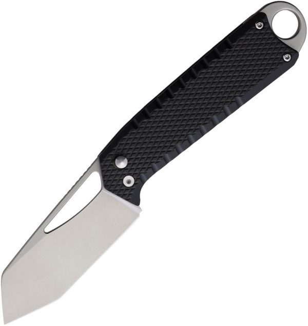 Ketuo Ventr Button Lock Folding Knife 14C28N Tanto Black G10