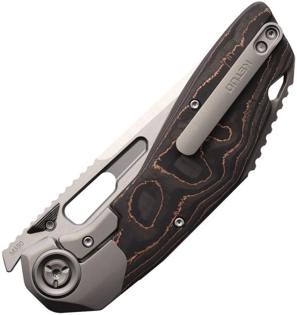 Ketuo Yakuza Framelock Folding Knife M390 Copper Carbon Fiber