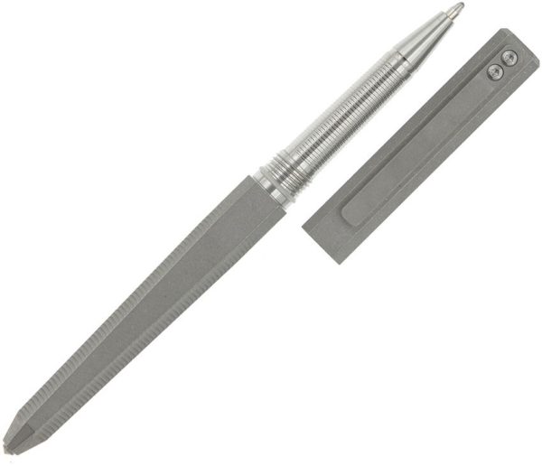 KETM043.jpg Ketuo Striker Tactical Pen Stonewash Titanium Glass Breaker