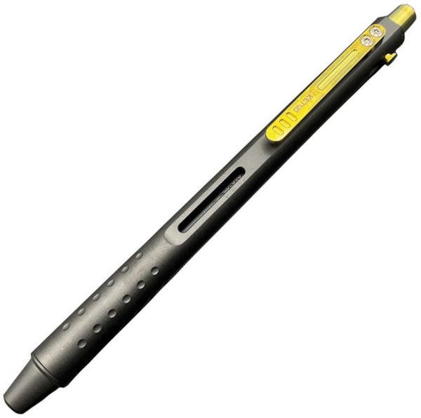 KETM048.jpg Ketuo Divot Push Pen Black/Gold Titanium
