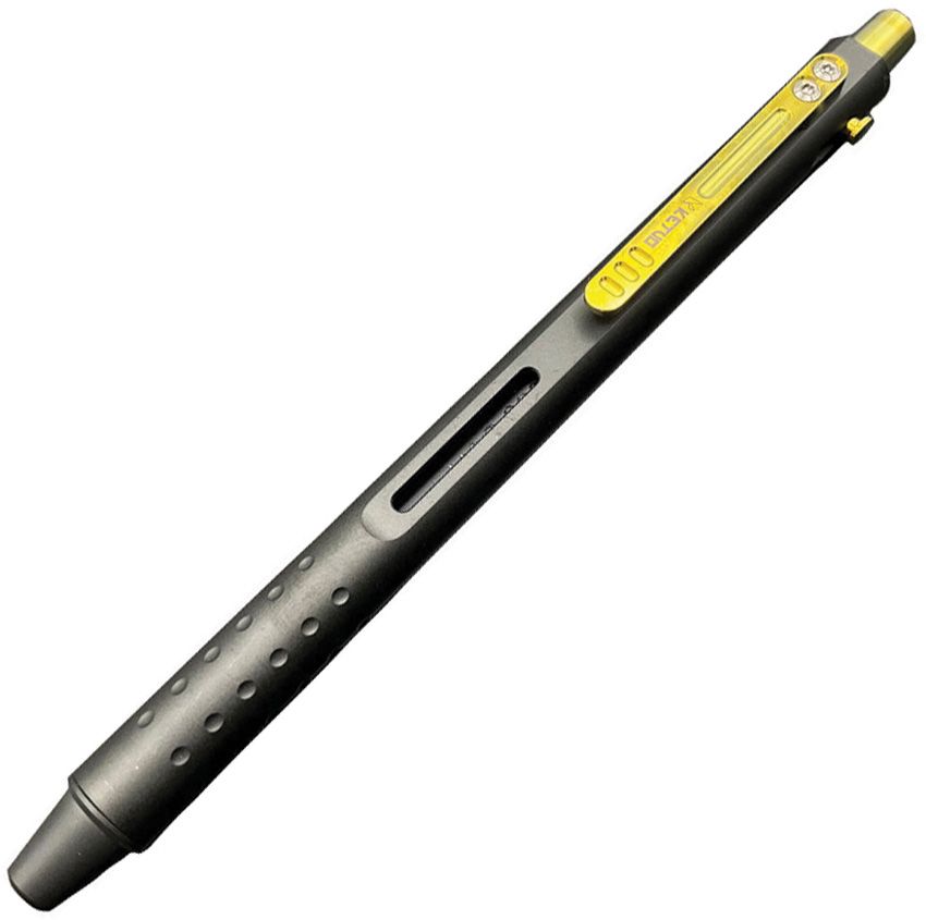 Ketuo Divot Push Pen Black/Gold Titanium 5.5"