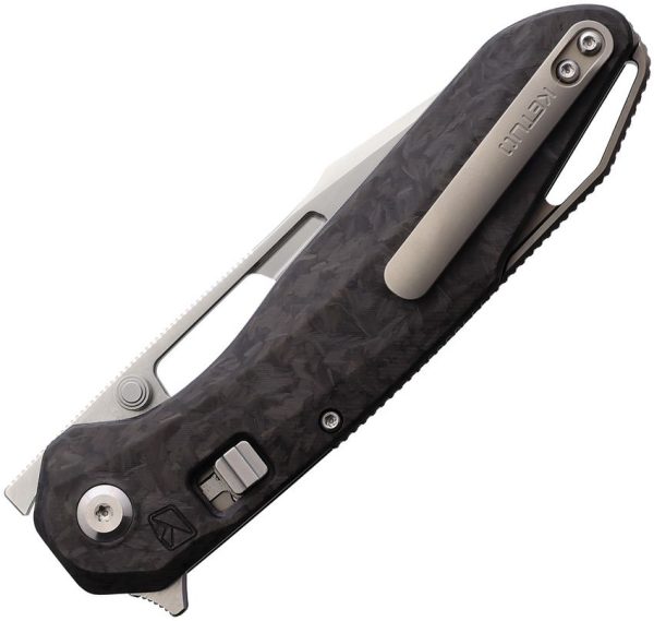 Ketuo Triad Button Linerlock Folding Knife M390 Carbon Fiber
