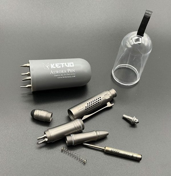 Ketuo Aurora Titanium Multi Function Pen Tactical Tool Gray