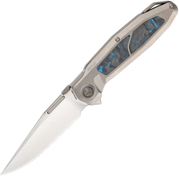 Ketuo Bratva Linerlock Satin M390 Folding Knife Titanium