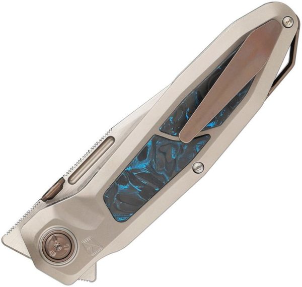 Ketuo Bratva Linerlock Satin M390 Folding Knife Titanium