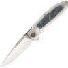 Ketuo Bratva Linerlock M390 Titanium Folding Knife Blue CF