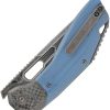 Ketuo Yakuza Linerlock Blue Folding Knife 14C28N Tanto