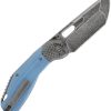 Ketuo Yakuza Linerlock Blue Folding Knife 14C28N Tanto