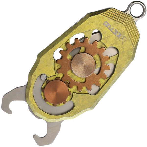 Ketuo Beetle Folder Crystalized Gold Titanium M390 Folding Knife