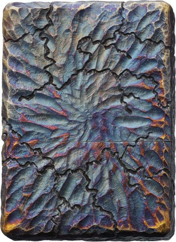 Ketuo Quake Lighter - Cracked Earth Finish Brass