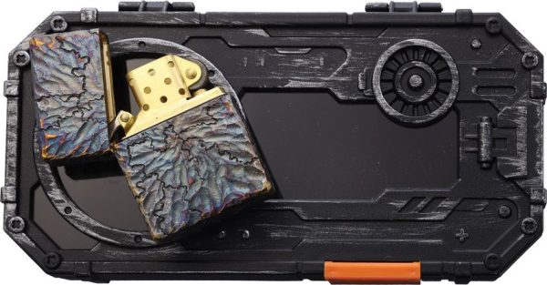 Ketuo Quake Lighter - Cracked Earth Finish Brass