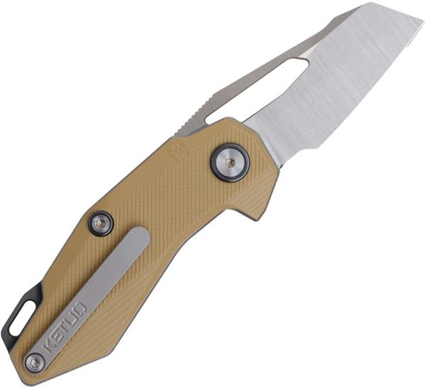 Ketuo Thorn Linerlock Tan Folding Knife 14C28N Sandvik Steel