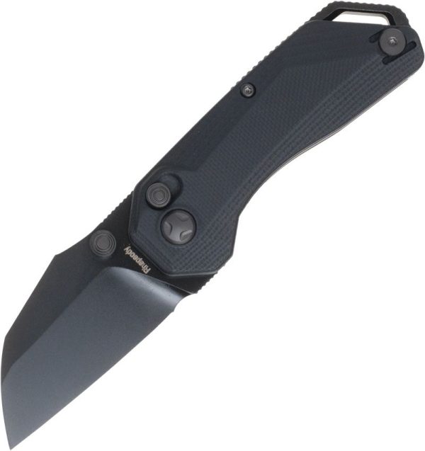 Ketuo Rhapsody Button Lock Folding Knife 14C28N Black G10