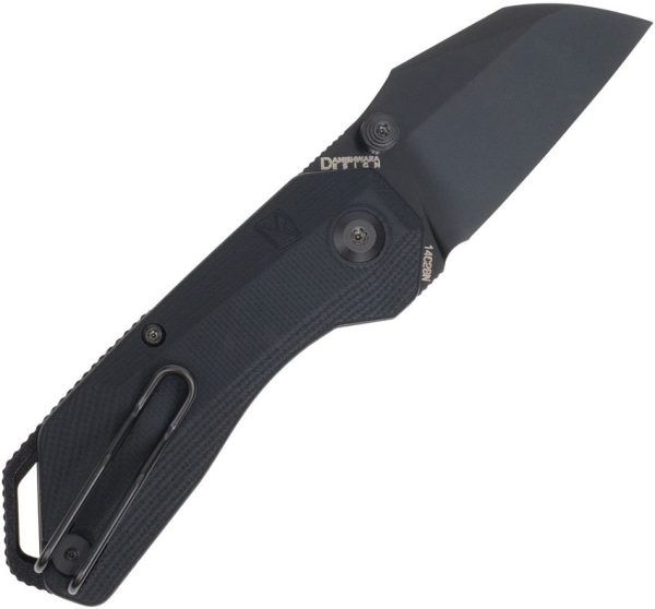 Ketuo Rhapsody Button Lock Folding Knife 14C28N Black G10
