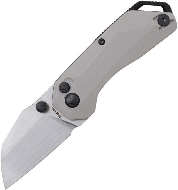 Ketuo Rhapsody Button Lock Gray Folding Knife 14C28N Sandvik