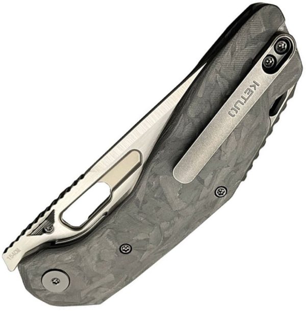 KETM098_add_01.jpg Ketuo Yakuza Linerlock Folding Knife 154CM Black Carbon Fiber
