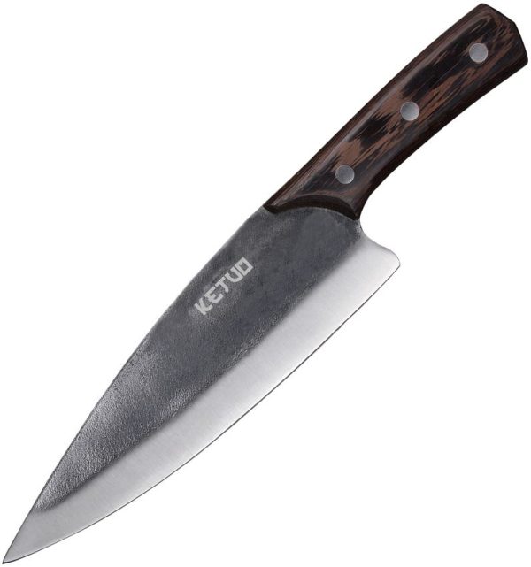 Ketuo 8in Chef's Knife - Full Tang Walnut Handle
