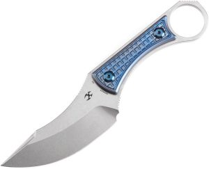 Kansept Niko Fixed Blade Blue Titanium D2