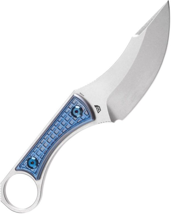 Kansept Niko Fixed Blade Blue Titanium D2