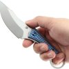 Kansept Niko Fixed Blade Blue Titanium D2
